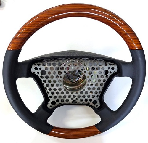 Lenkrad zebrano holz leder - ,